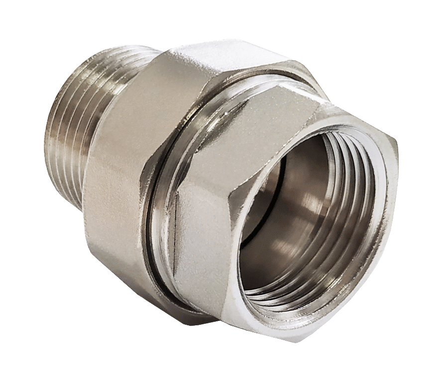 Соединитель латунь никель американка Ду 15 (1/2") прямой ВР/НР Valfex VF.340.N.012 арт.1215049
