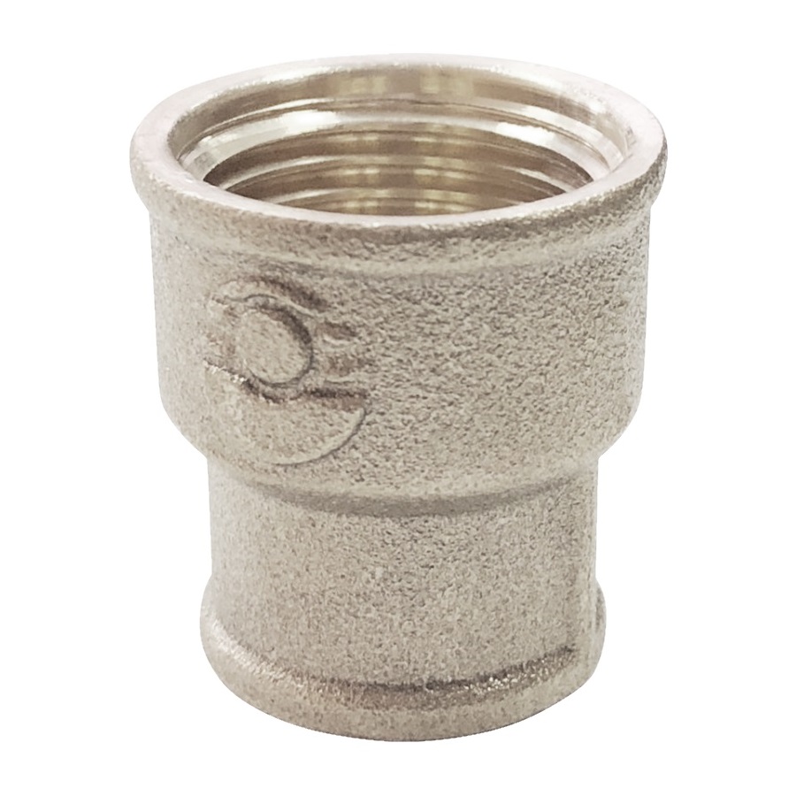 Муфта латунь никель переходная Ду 40х32 (1 1/2"х1 1/4") ВР/ВР VALFEX VF.240.N.112.114 арт.1235397