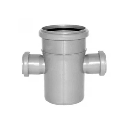 Крестовина PP-H 1-плоскостная серая Дн 110х50х50х87гр б/нап в/к VALFEX 27211550 арт.1217159