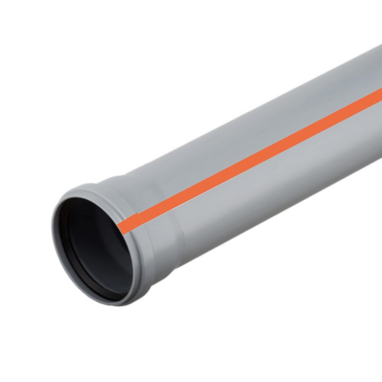 Труба PP-H с раструбом серая OPTIMA Дн 50х1,5 б/нап L=0,5м в/к VALFEX 220500050 арт.1217208