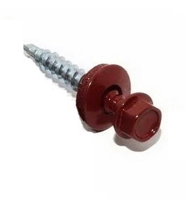 Саморез кровельный 4.8x29 RAL 3005 по дереву (200шт) арт.1220531