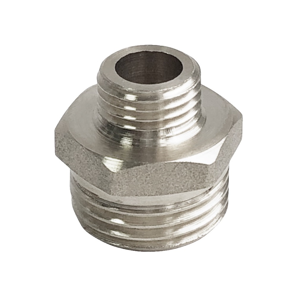 Ниппель латунь никель переходной Ду 32х25 (1 1/4"х1") НР VALFEX VF.580.N.114.100 арт.1235406