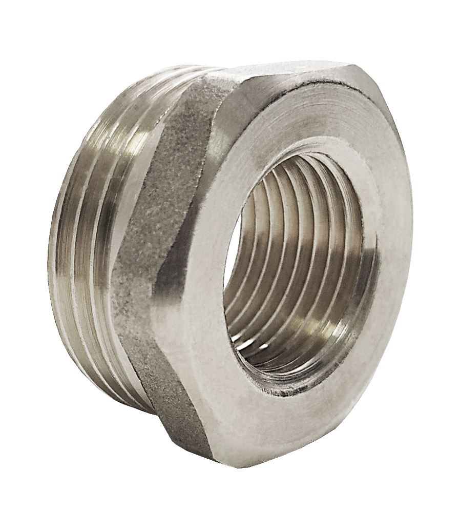 Футорка латунь никель Ду 15х8 (1/2"х1/4") НР/ВР Valfex VF.581.N.012.014 арт.1215041